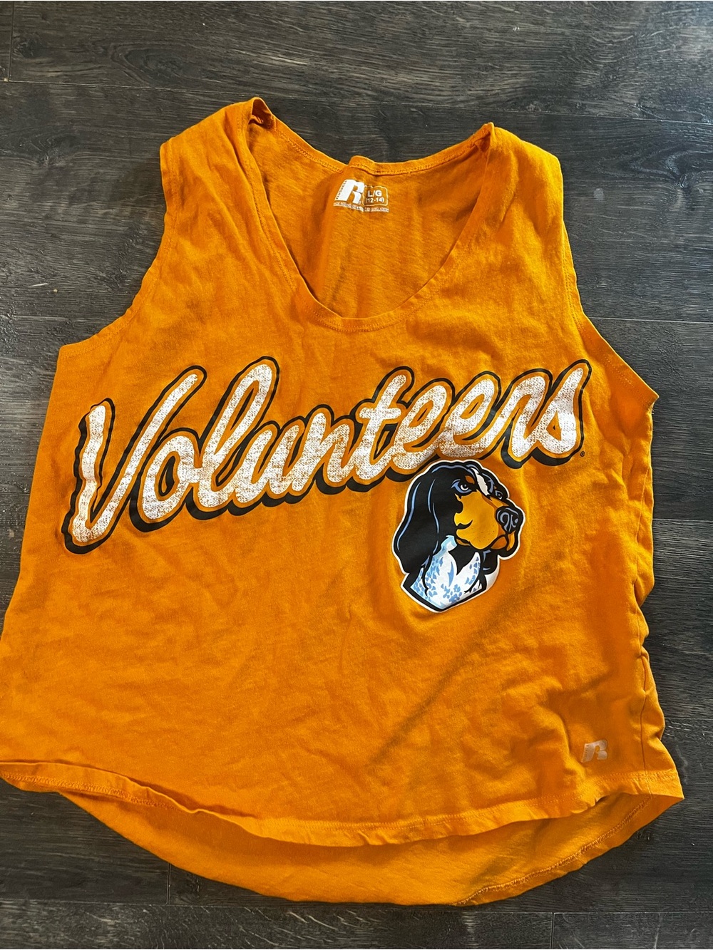 Russell Athletic Orange 'Volunteers' Tank Top